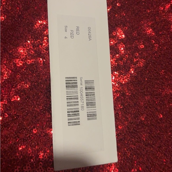 JOVANI RED FLORAL DRESS (4) - Picture 8 of 8